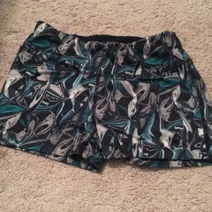 Blue grey and black spandex